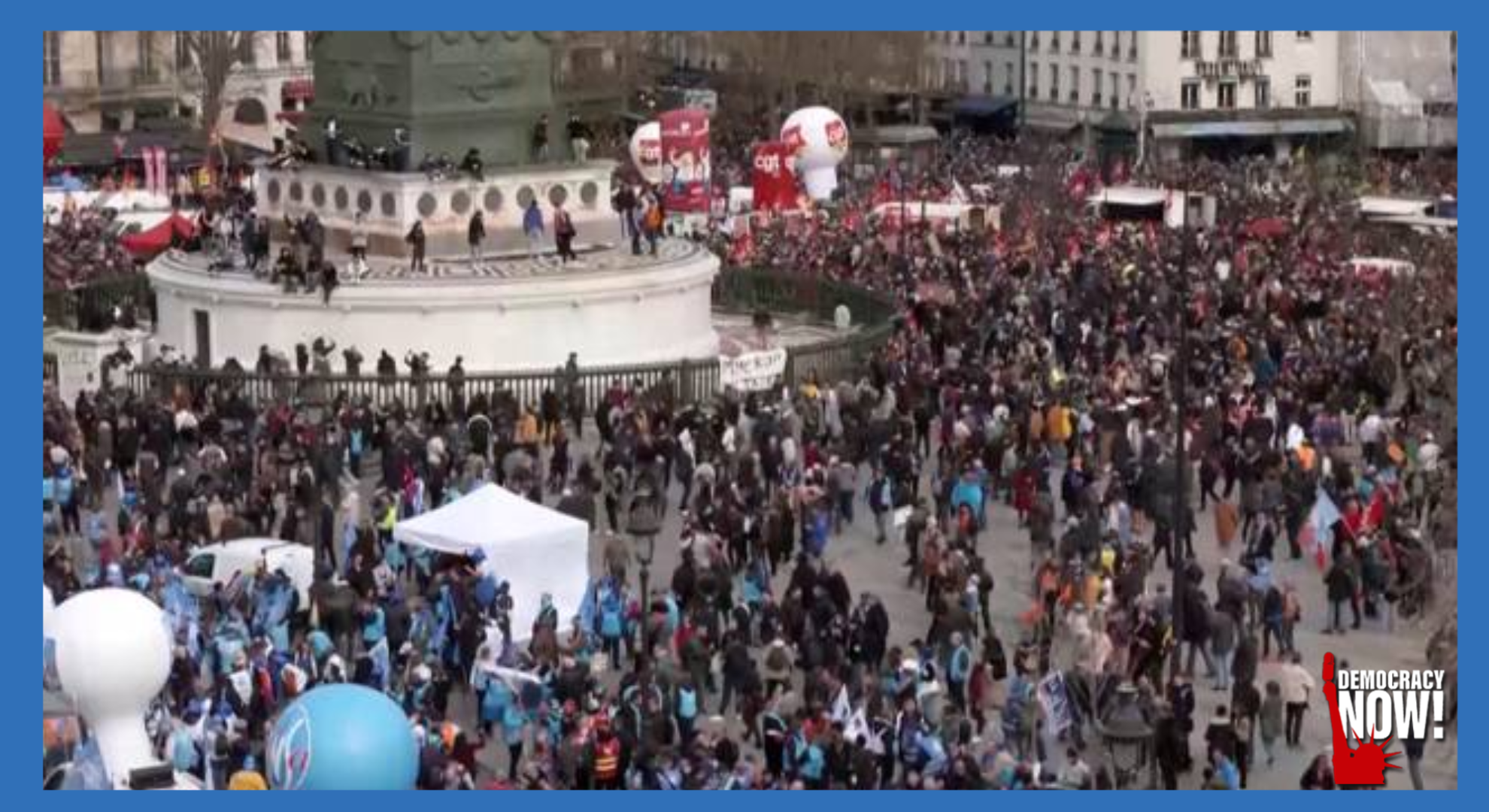 "France Is Furious": Anger Grows at Macron for Raising Retirement Age as Millions Strike & Protest