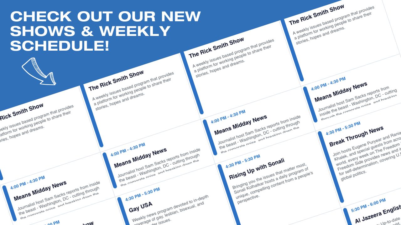 Check Out the New Weekly Lineup