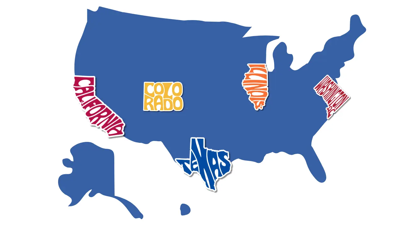 Map of the United States showing FSTV meetup locations